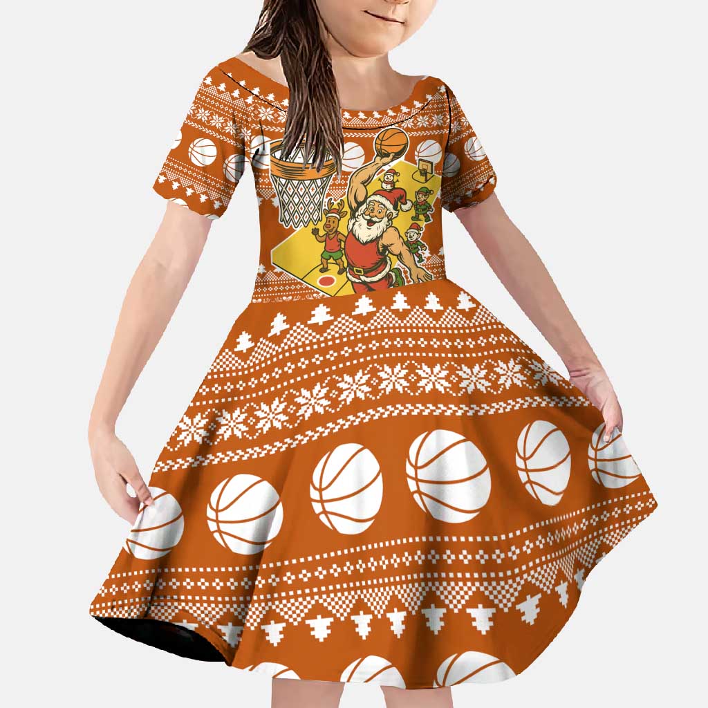 Basketball Santa Claus Christmas Family Matching Mermaid Dress and Hawaiian Shirt Xmas Holiday Patterns - Wonder Print Shop