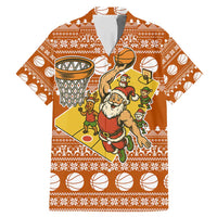 Basketball Santa Claus Christmas Family Matching Mermaid Dress and Hawaiian Shirt Xmas Holiday Patterns - Wonder Print Shop