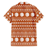 Basketball Santa Claus Christmas Family Matching Off The Shoulder Long Sleeve Dress and Hawaiian Shirt Xmas Holiday Patterns - Wonder Print Shop