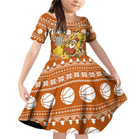 Basketball Santa Claus Christmas Family Matching Off Shoulder Short Dress and Hawaiian Shirt Xmas Holiday Patterns - Wonder Print Shop