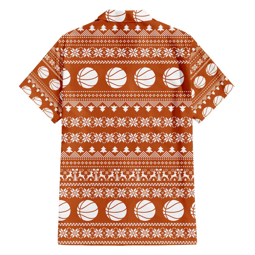 Basketball Santa Claus Christmas Family Matching Short Sleeve Bodycon Dress and Hawaiian Shirt Xmas Holiday Patterns - Wonder Print Shop