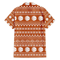 Basketball Santa Claus Christmas Family Matching Short Sleeve Bodycon Dress and Hawaiian Shirt Xmas Holiday Patterns - Wonder Print Shop