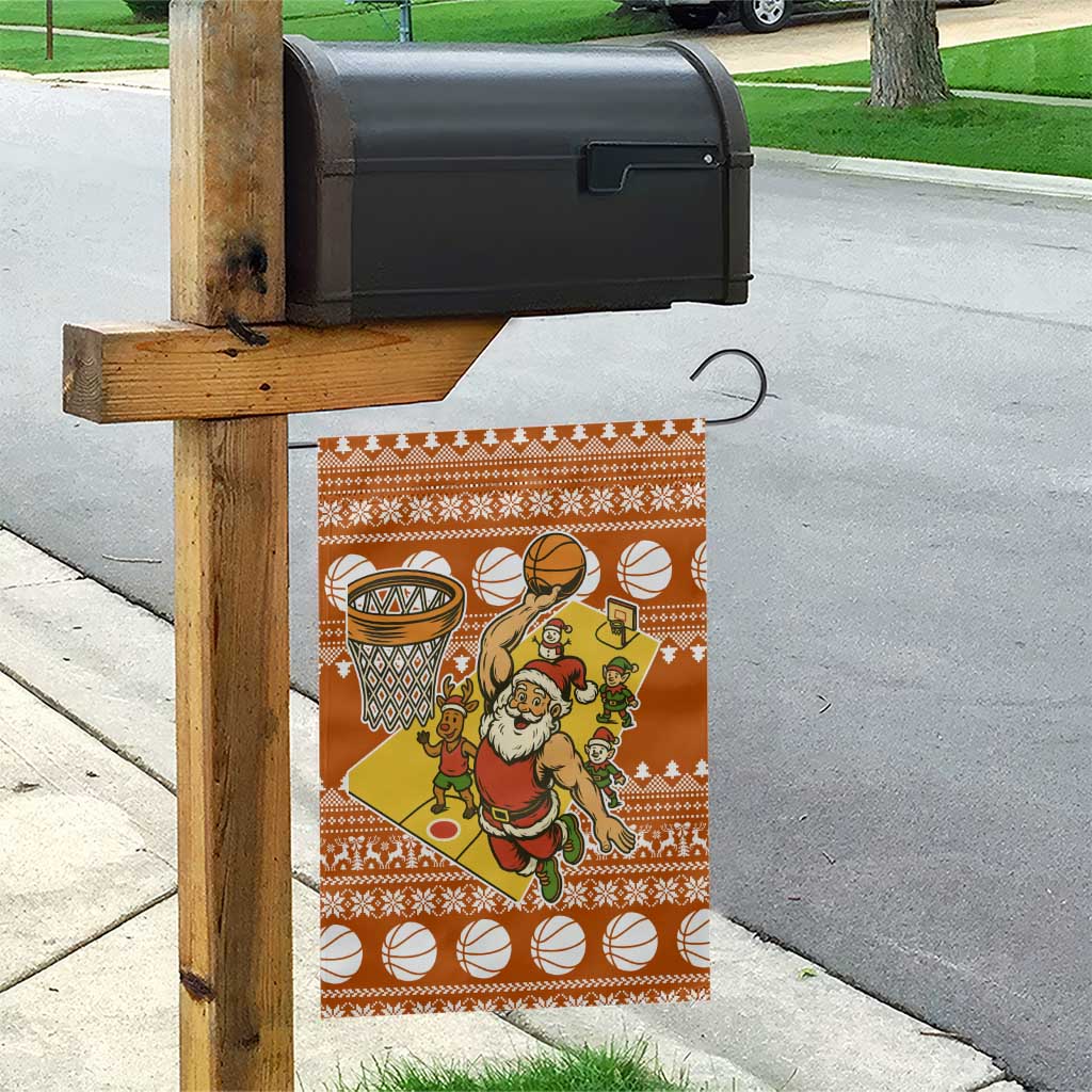 Basketball Santa Claus Christmas Garden Flag Xmas Holiday Patterns - Wonder Print Shop