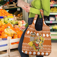 Basketball Santa Claus Christmas Grocery Bag Xmas Holiday Patterns - Wonder Print Shop