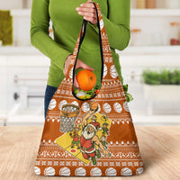 Basketball Santa Claus Christmas Grocery Bag Xmas Holiday Patterns - Wonder Print Shop
