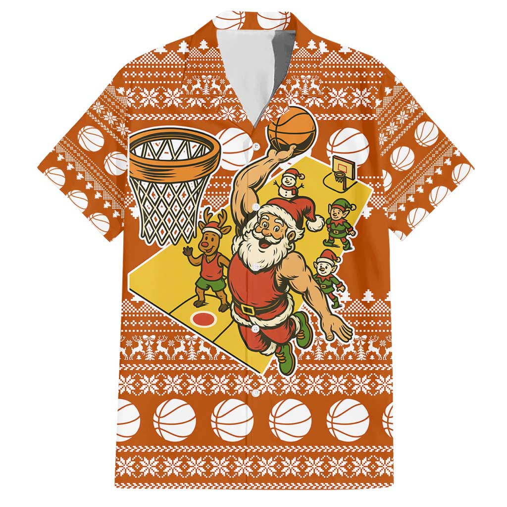 Basketball Santa Claus Christmas Hawaiian Shirt Xmas Holiday Patterns - Wonder Print Shop
