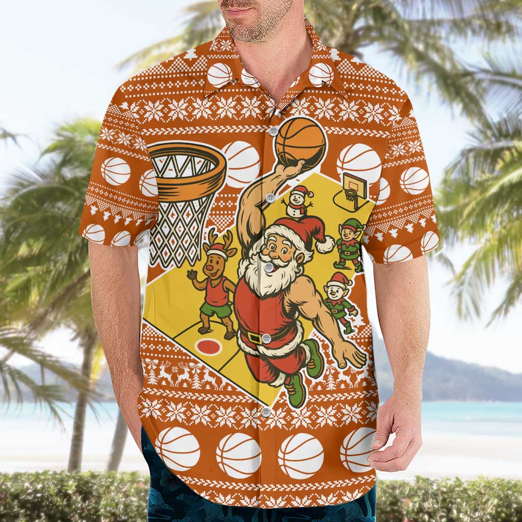 Basketball Santa Claus Christmas Hawaiian Shirt Xmas Holiday Patterns - Wonder Print Shop