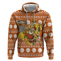 Basketball Santa Claus Christmas Hoodie Xmas Holiday Patterns - Wonder Print Shop