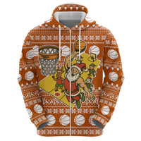 Basketball Santa Claus Christmas Hoodie Xmas Holiday Patterns - Wonder Print Shop