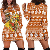 Basketball Santa Claus Christmas Hoodie Dress Xmas Holiday Patterns - Wonder Print Shop