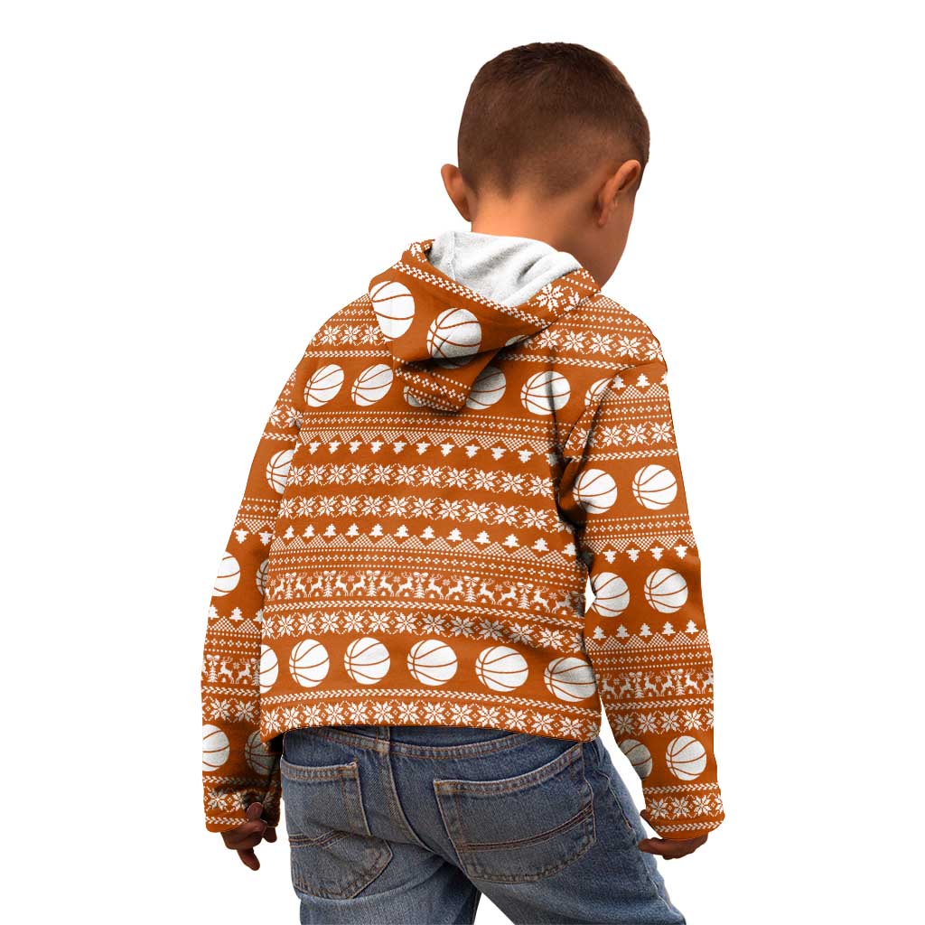 Basketball Santa Claus Christmas Kid Hoodie Xmas Holiday Patterns - Wonder Print Shop