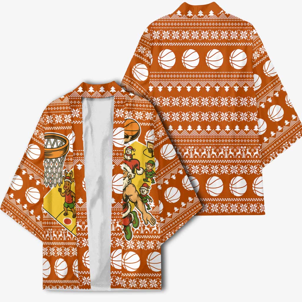 Basketball Santa Claus Christmas Kimono Xmas Holiday Patterns - Wonder Print Shop