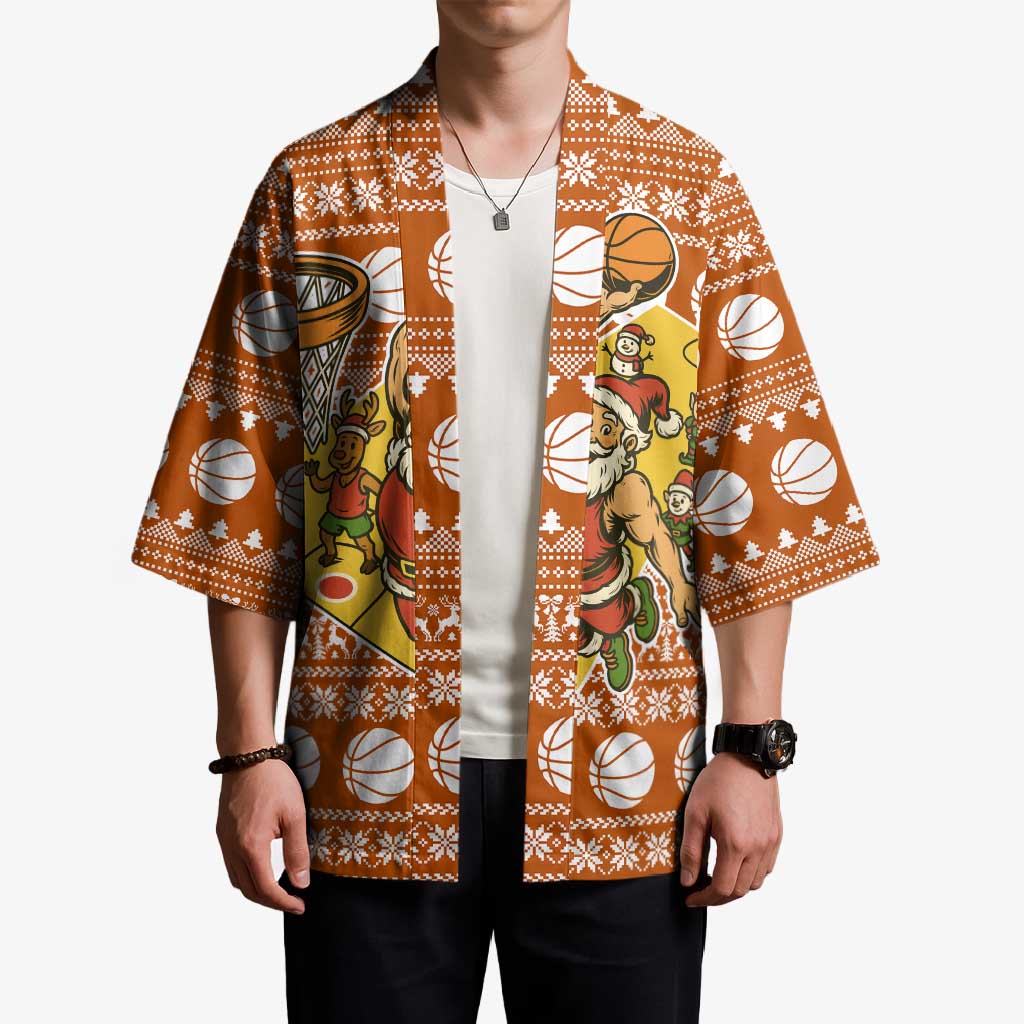 Basketball Santa Claus Christmas Kimono Xmas Holiday Patterns - Wonder Print Shop