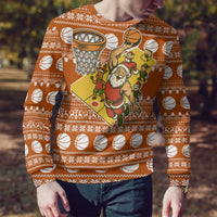 Basketball Santa Claus Christmas Ugly Christmas Sweater Xmas Holiday Patterns - Wonder Print Shop