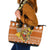 Basketball Santa Claus Christmas Leather Tote Bag Xmas Holiday Patterns - Wonder Print Shop