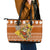 Basketball Santa Claus Christmas Leather Tote Bag Xmas Holiday Patterns - Wonder Print Shop