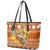 Basketball Santa Claus Christmas Leather Tote Bag Xmas Holiday Patterns - Wonder Print Shop