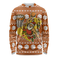 Basketball Santa Claus Christmas Long Sleeve Shirt Xmas Holiday Patterns - Wonder Print Shop