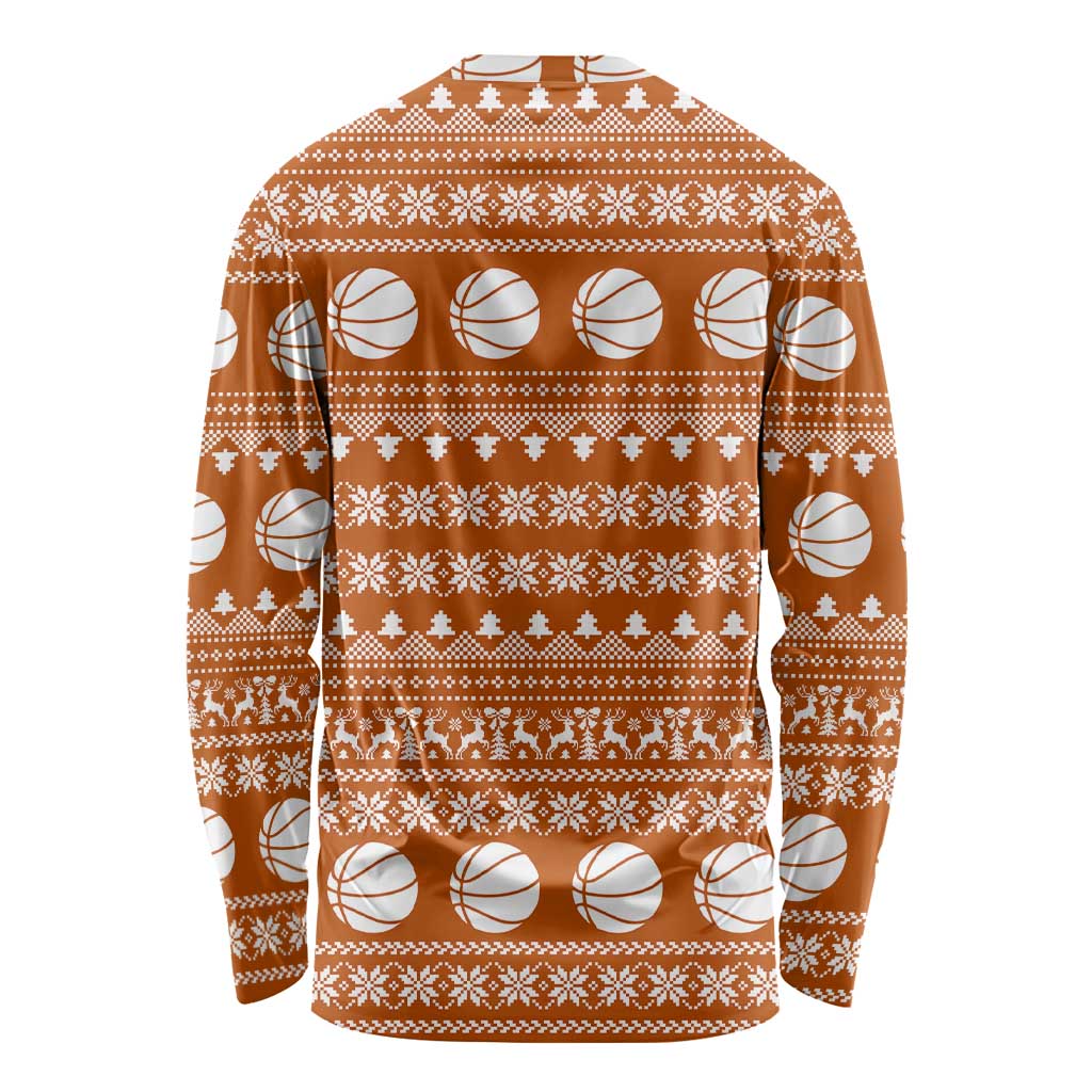 Basketball Santa Claus Christmas Long Sleeve Shirt Xmas Holiday Patterns - Wonder Print Shop