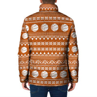 Basketball Santa Claus Christmas Padded Jacket Xmas Holiday Patterns - Wonder Print Shop
