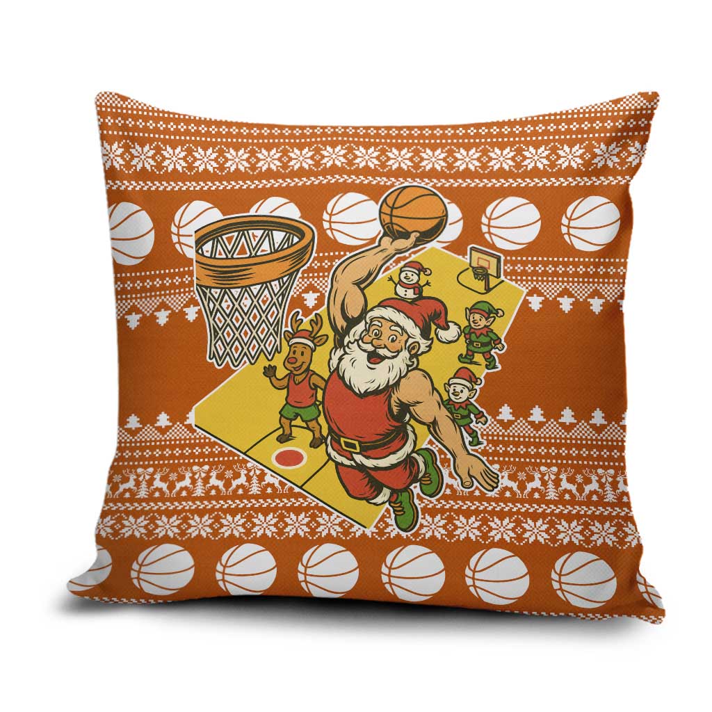 Basketball Santa Claus Christmas Pillow Cover Xmas Holiday Patterns - Wonder Print Shop