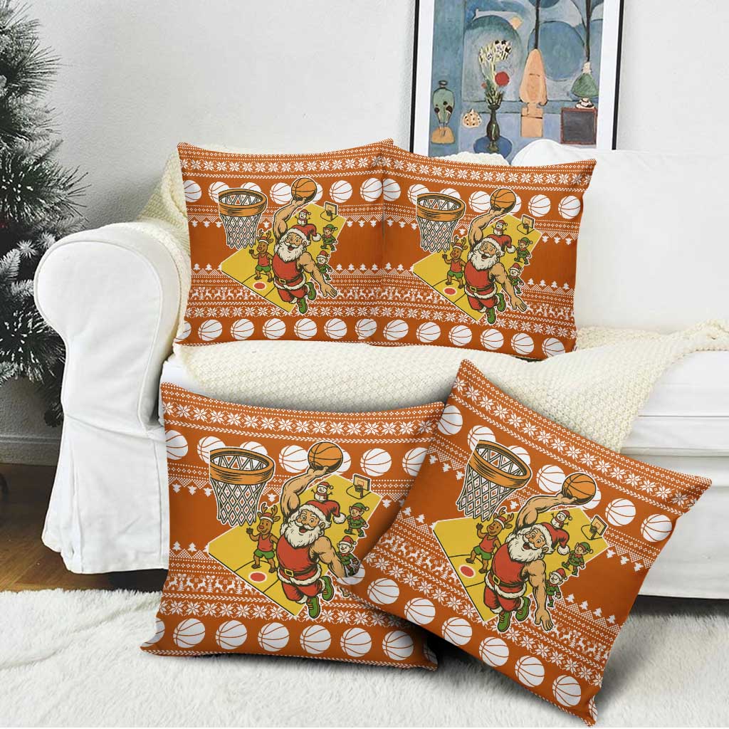 Basketball Santa Claus Christmas Pillow Cover Xmas Holiday Patterns - Wonder Print Shop