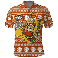 Basketball Santa Claus Christmas Polo Shirt Xmas Holiday Patterns - Wonder Print Shop