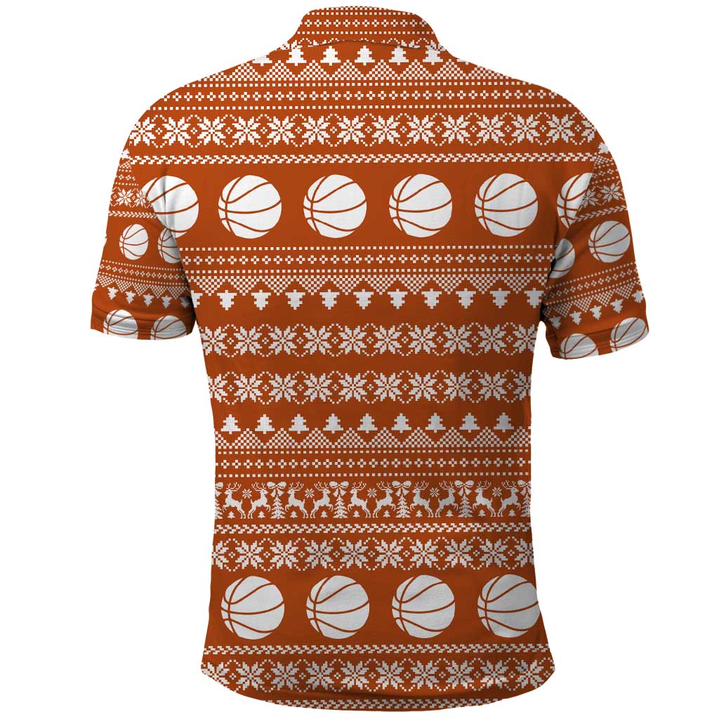 Basketball Santa Claus Christmas Polo Shirt Xmas Holiday Patterns - Wonder Print Shop