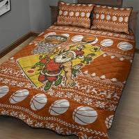 Basketball Santa Claus Christmas Quilt Bed Set Xmas Holiday Patterns - Wonder Print Shop