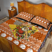 Basketball Santa Claus Christmas Quilt Bed Set Xmas Holiday Patterns - Wonder Print Shop