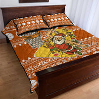 Basketball Santa Claus Christmas Quilt Bed Set Xmas Holiday Patterns - Wonder Print Shop