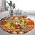 Basketball Santa Claus Christmas Round Carpet Xmas Holiday Patterns - Wonder Print Shop