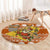 Basketball Santa Claus Christmas Round Carpet Xmas Holiday Patterns - Wonder Print Shop