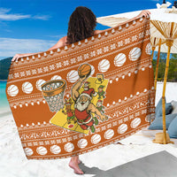 Basketball Santa Claus Christmas Sarong Xmas Holiday Patterns - Wonder Print Shop