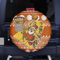 Basketball Santa Claus Christmas Spare Tire Cover Xmas Holiday Patterns - Wonder Print Shop