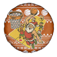 Basketball Santa Claus Christmas Spare Tire Cover Xmas Holiday Patterns - Wonder Print Shop