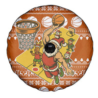 Basketball Santa Claus Christmas Spare Tire Cover Xmas Holiday Patterns - Wonder Print Shop