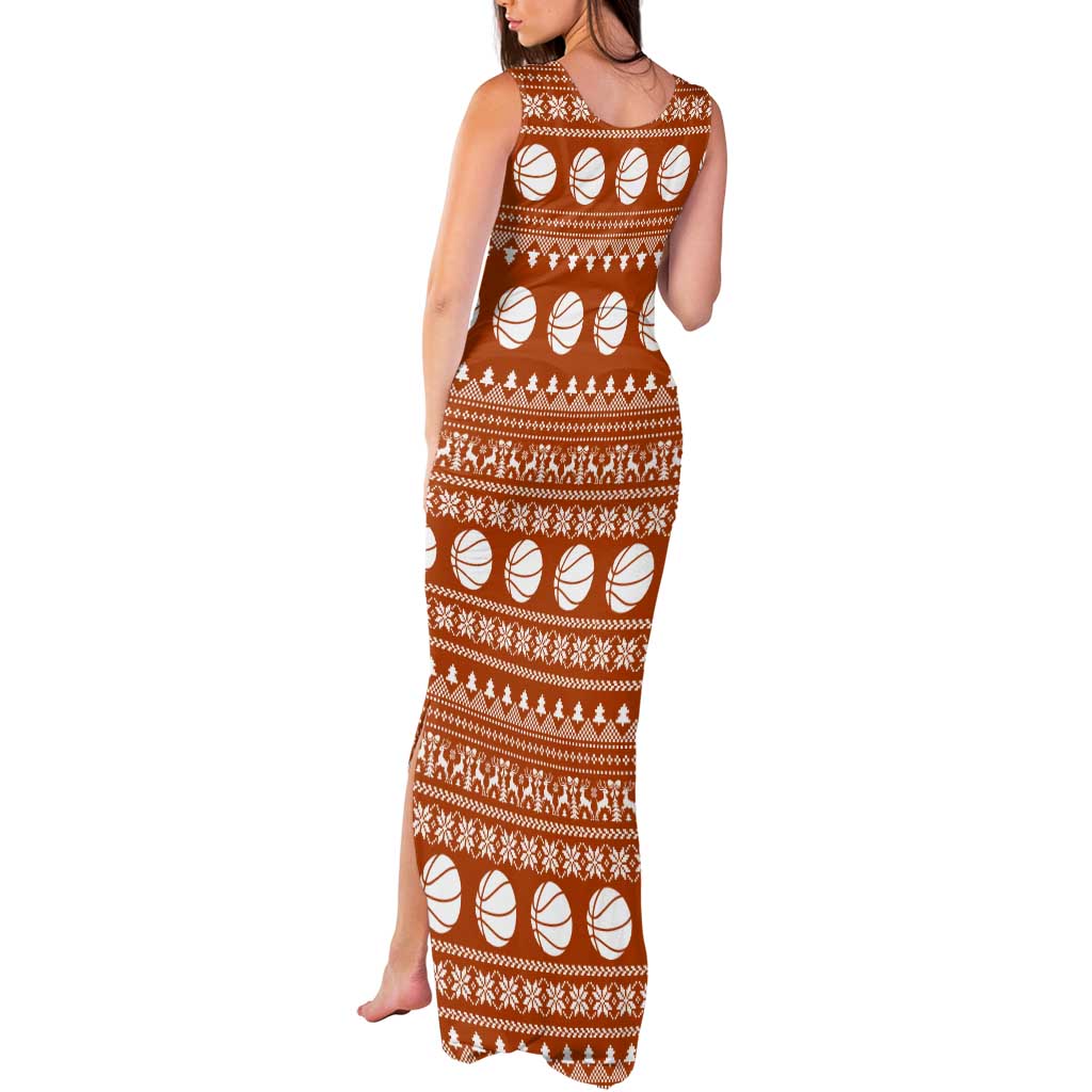 Basketball Santa Claus Christmas Tank Maxi Dress Xmas Holiday Patterns - Wonder Print Shop