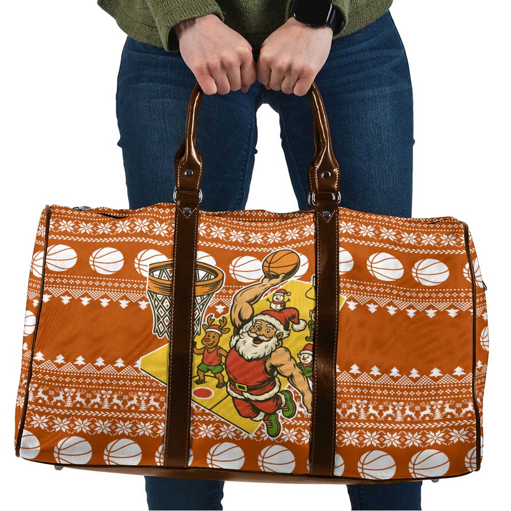 Basketball Santa Claus Christmas Travel Bag Xmas Holiday Patterns - Wonder Print Shop