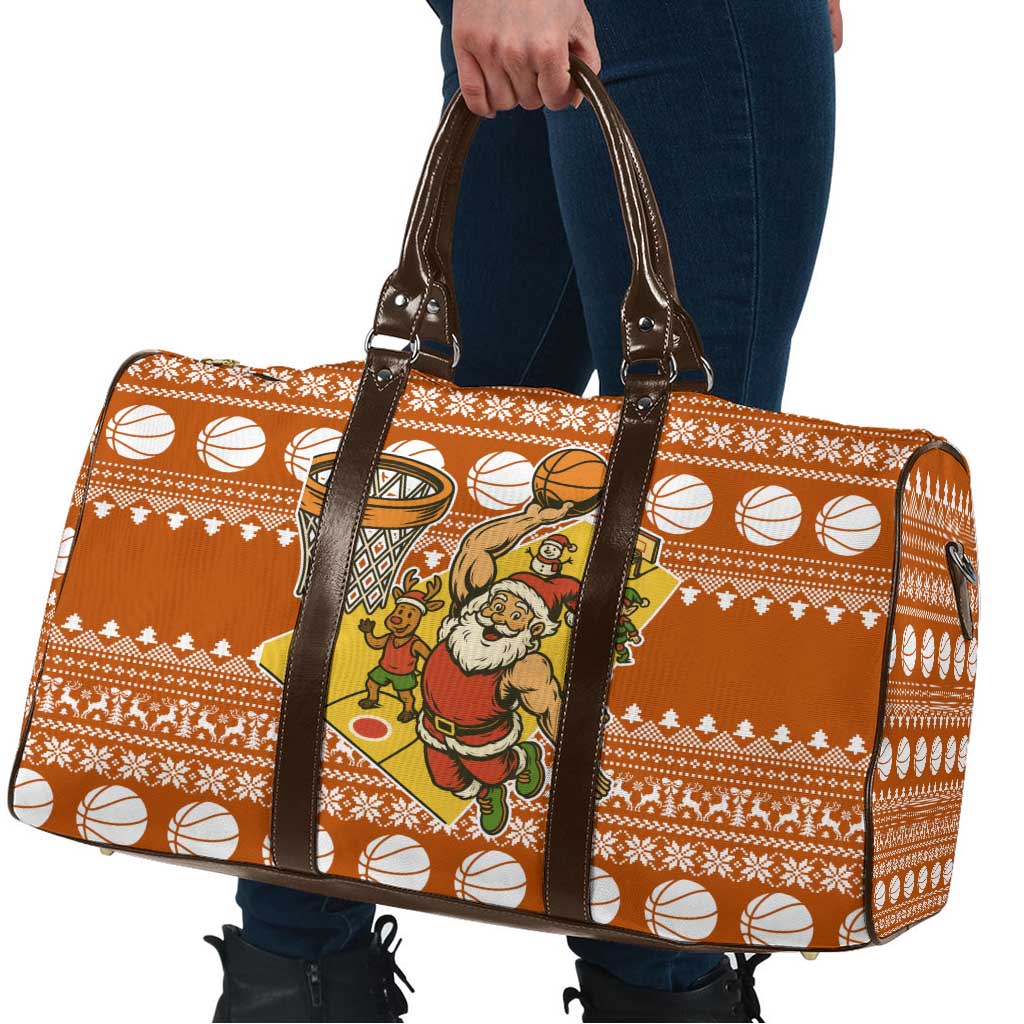 Basketball Santa Claus Christmas Travel Bag Xmas Holiday Patterns - Wonder Print Shop