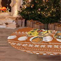 Basketball Santa Claus Christmas Tree Skirt Xmas Holiday Patterns - Wonder Print Shop