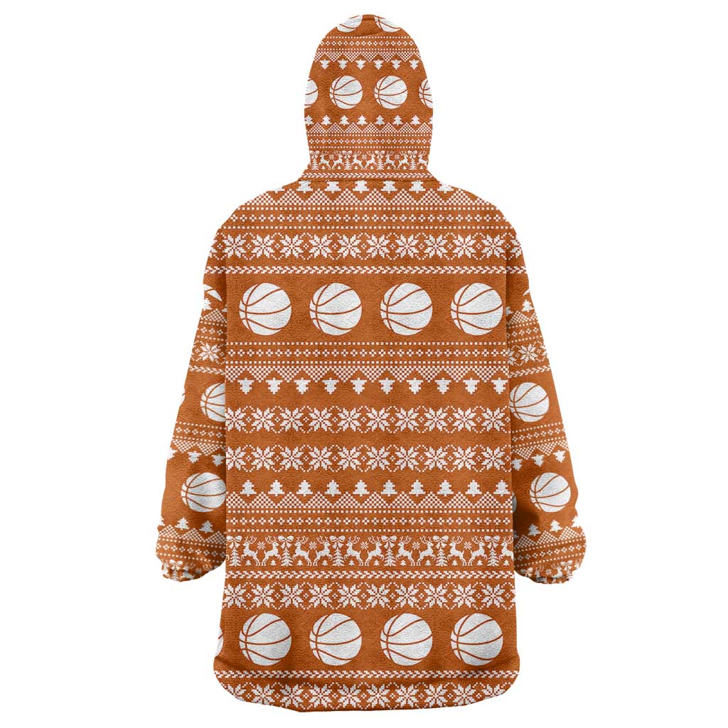 Basketball Santa Claus Christmas Wearable Blanket Hoodie Xmas Holiday Patterns - Wonder Print Shop