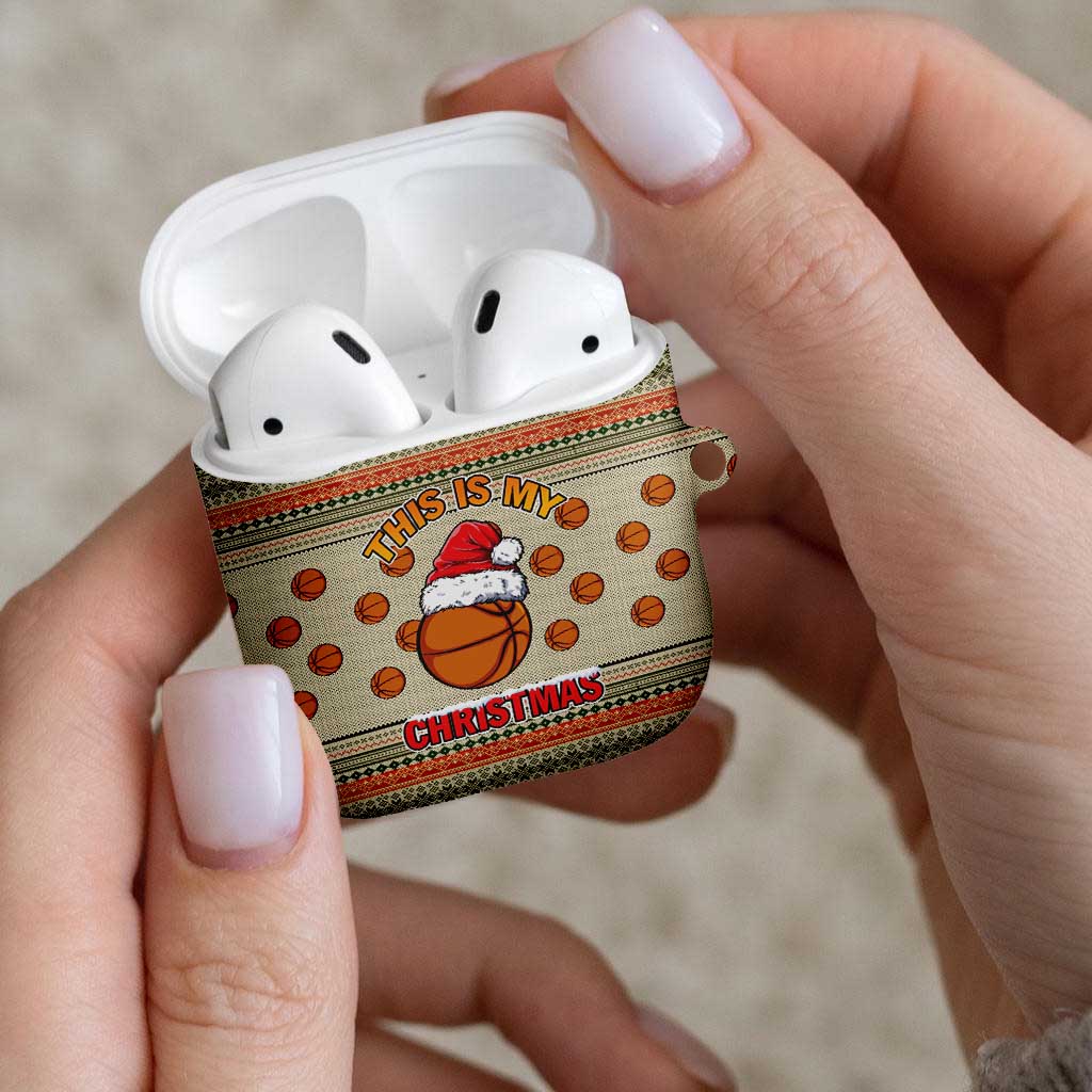 Basketball Winter Christmas AirPods Case Xmas Holiday Patterns - Wonder Print Shop