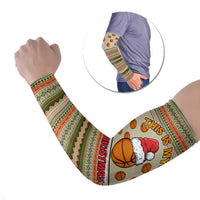 Basketball Winter Christmas Arm Sleeves Xmas Holiday Patterns - Wonder Print Shop