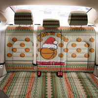 Basketball Winter Christmas Back Car Seat Cover Xmas Holiday Patterns - Wonder Print Shop
