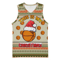 Basketball Winter Christmas Basketball Jersey Xmas Holiday Patterns - Wonder Print Shop