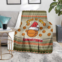 Basketball Winter Christmas Blanket Xmas Holiday Patterns - Wonder Print Shop