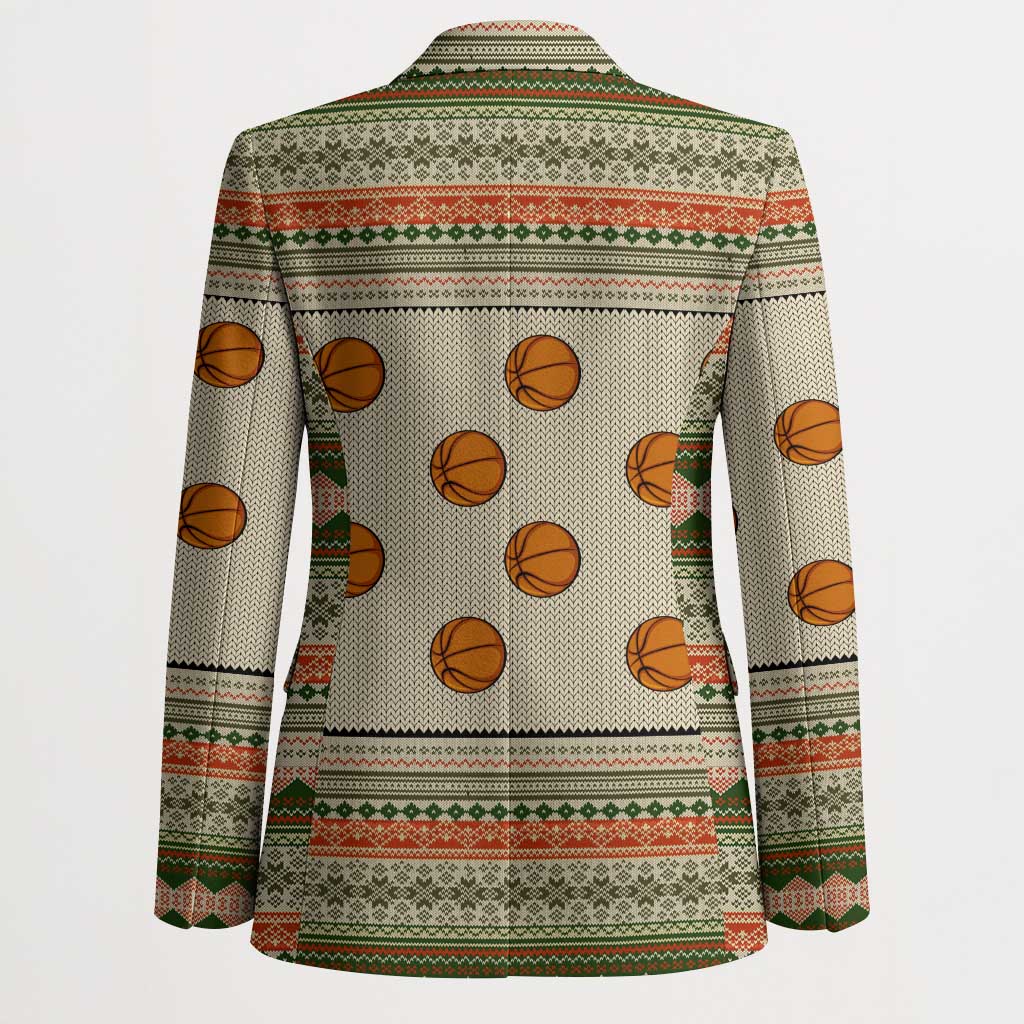 Basketball Winter Christmas Blazer Xmas Holiday Patterns - Wonder Print Shop