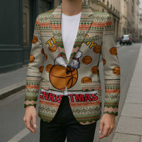 Basketball Winter Christmas Blazer Xmas Holiday Patterns - Wonder Print Shop