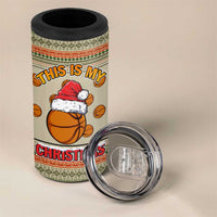 Basketball Winter Christmas 4 in 1 Can Cooler Tumbler Xmas Holiday Patterns - Wonder Print Shop